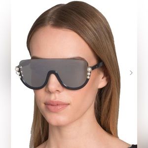 Fendi Women's Sunglasses Ff0296/s 807ir 140 Black Pearl Accent